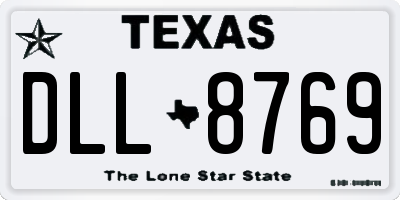 TX license plate DLL8769