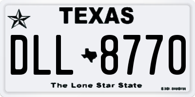 TX license plate DLL8770