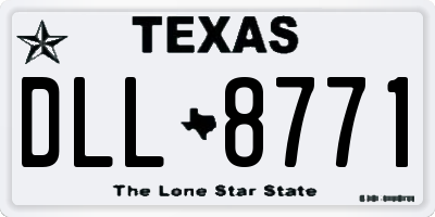 TX license plate DLL8771