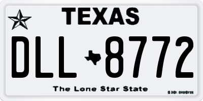 TX license plate DLL8772