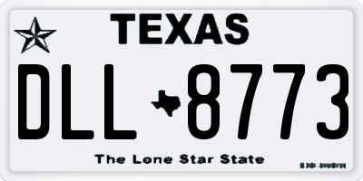 TX license plate DLL8773