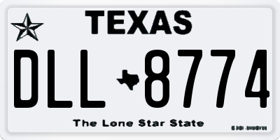 TX license plate DLL8774