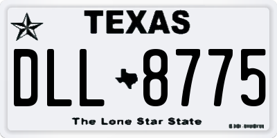 TX license plate DLL8775