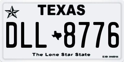TX license plate DLL8776