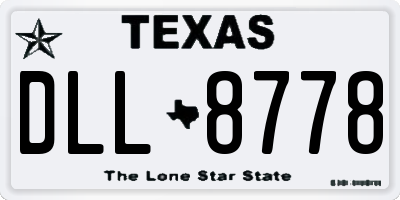 TX license plate DLL8778