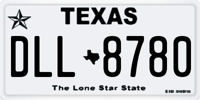 TX license plate DLL8780