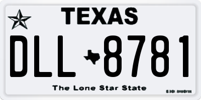 TX license plate DLL8781