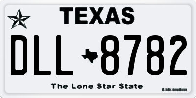 TX license plate DLL8782