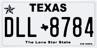 TX license plate DLL8784