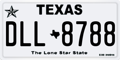 TX license plate DLL8788