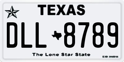 TX license plate DLL8789