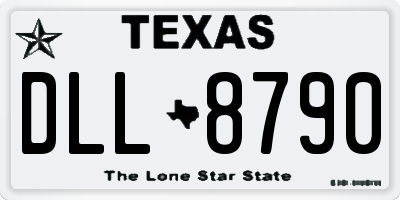 TX license plate DLL8790