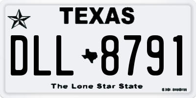 TX license plate DLL8791
