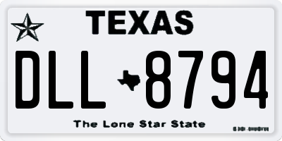 TX license plate DLL8794