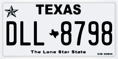 TX license plate DLL8798