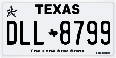 TX license plate DLL8799