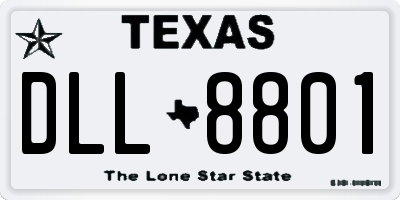 TX license plate DLL8801