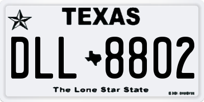 TX license plate DLL8802