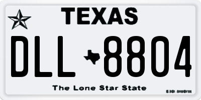 TX license plate DLL8804