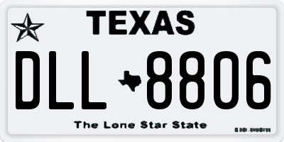 TX license plate DLL8806