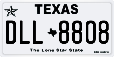 TX license plate DLL8808