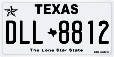 TX license plate DLL8812