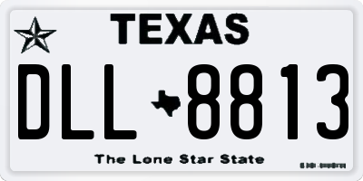 TX license plate DLL8813