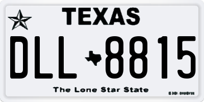TX license plate DLL8815