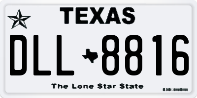 TX license plate DLL8816