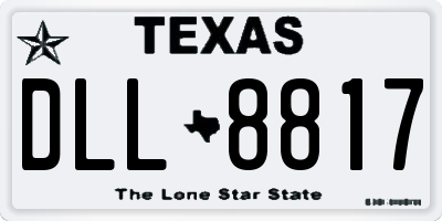 TX license plate DLL8817
