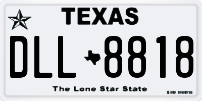 TX license plate DLL8818