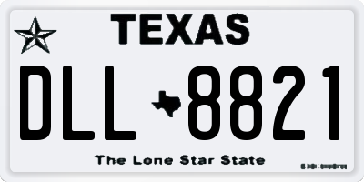 TX license plate DLL8821