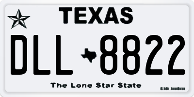 TX license plate DLL8822