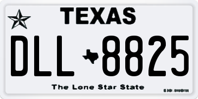 TX license plate DLL8825