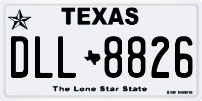 TX license plate DLL8826