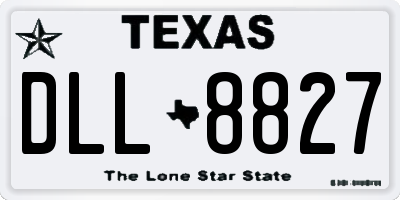 TX license plate DLL8827