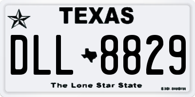 TX license plate DLL8829