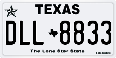 TX license plate DLL8833