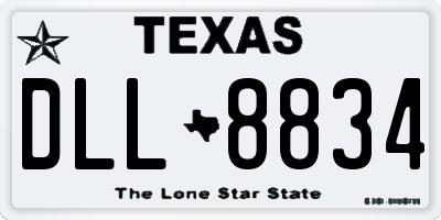 TX license plate DLL8834