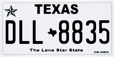 TX license plate DLL8835