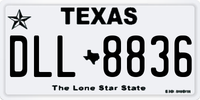 TX license plate DLL8836