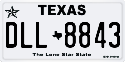 TX license plate DLL8843