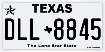TX license plate DLL8845