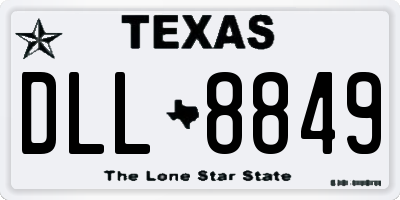TX license plate DLL8849