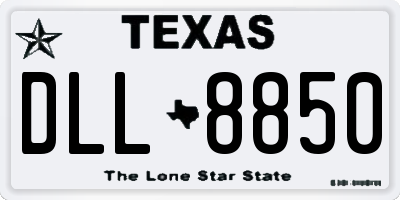 TX license plate DLL8850