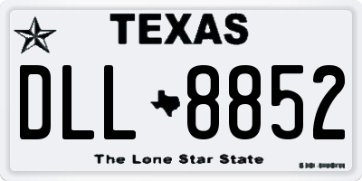 TX license plate DLL8852