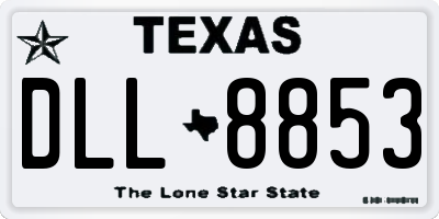 TX license plate DLL8853