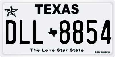 TX license plate DLL8854