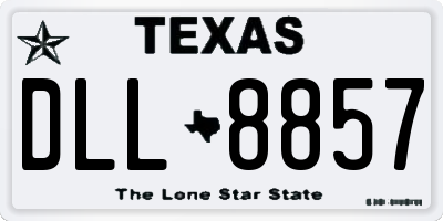 TX license plate DLL8857