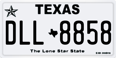 TX license plate DLL8858